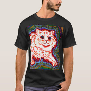 T-shirt Chat psychédélique vintage par Louis Wain