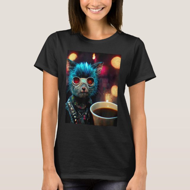 T-shirt Chat Punk (Devant)