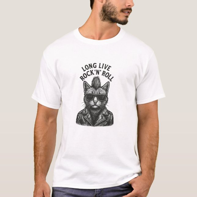 T-shirt Chat Punk (Devant)