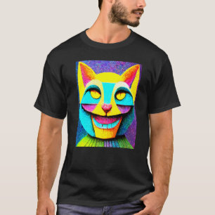 T-shirt Chat Punk Cyborg Hommes Femmes Garçons Filles