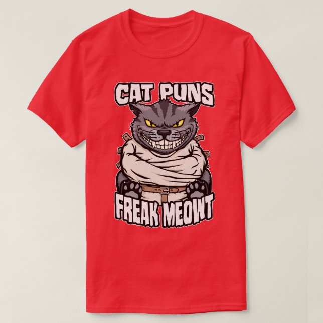 T-shirt Chat Puns Freak Meowt Crazy Cat Lady Funny Mad Cat (Design devant)