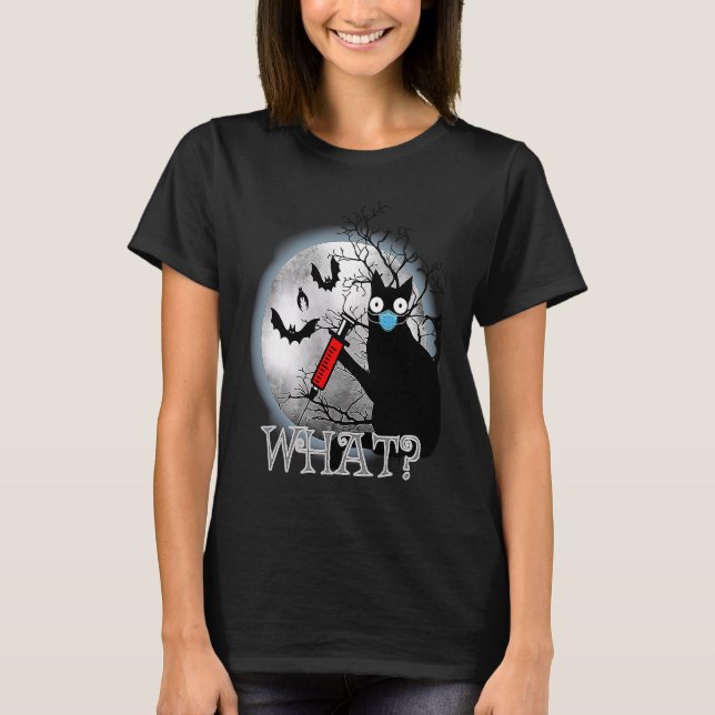 T-shirt Chat Quel Assassin Chat Meurtrier & Seringue Hallo (Devant)