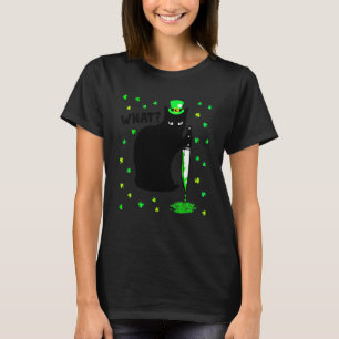T-shirt Chat Quel Meurtrier Chat Noir Avec Couteau St Patr