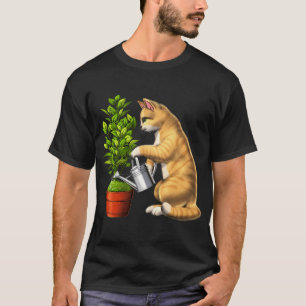 T-shirt Chat qui arrose des plantes