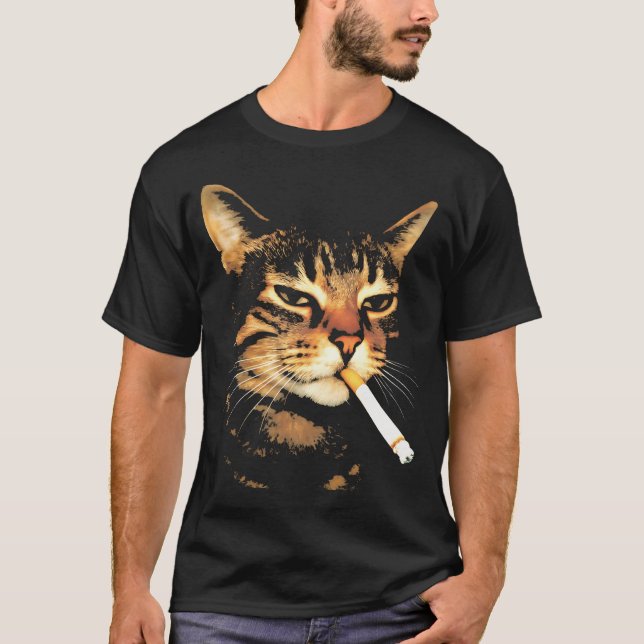 T-shirt Chat qui Fume A (Devant)