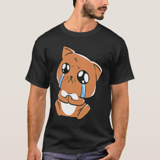 T-shirt chat qui pleure triste chaton mignon