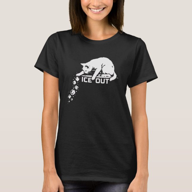 T-shirt Chat qui pousse des glaçons Mème (Devant)