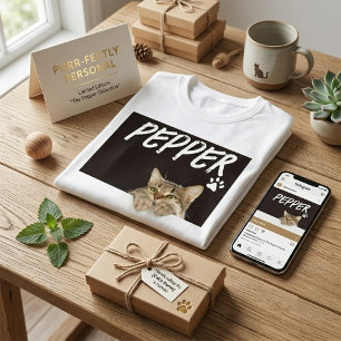T-shirt Chat qui regarde moderne Photo de compagnie person