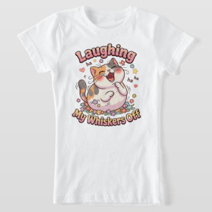 T-Shirt Chat qui rit à s'en faire tomber les moustaches