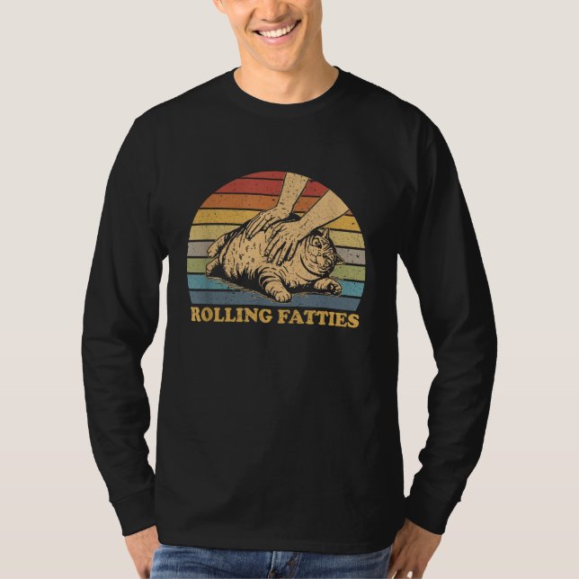T-shirt Chat qui roule des grosses cigarettes drôle (Devant)