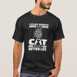 T-shirt Chat qui se précipite Fléchette cible fléchettes
