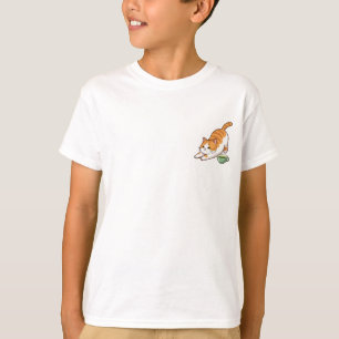 T-shirt Chat qui s'étire Thé du matin Enfants
