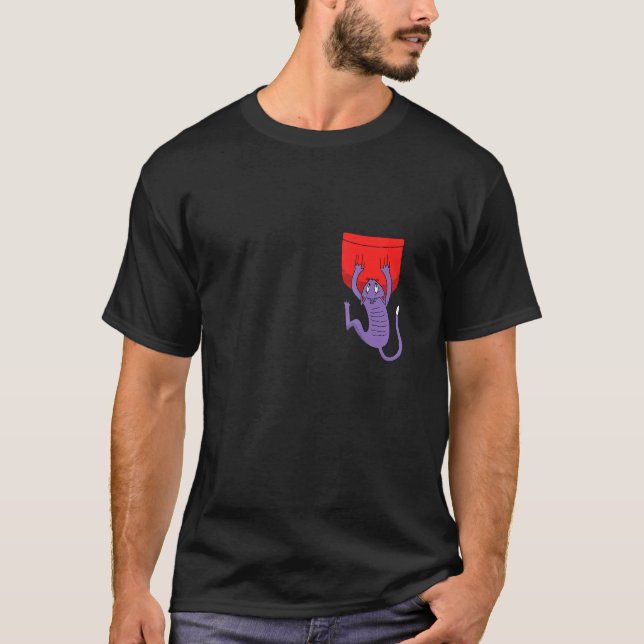 T-shirt Chat qui Tombe Poche (Devant)