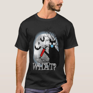 T-shirt Chat Quoi Assassinat Chat Meurtrier & Seringue Hal