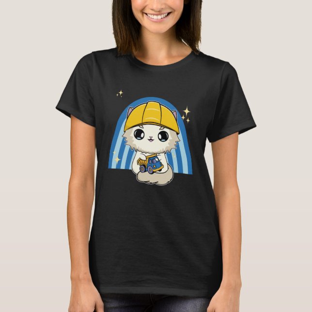 T-shirt Chat Ragdoll Avec Jouet (Devant)