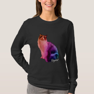 T-shirt Chat Ragdoll coloré Funny Kitties Kitten Propriéta