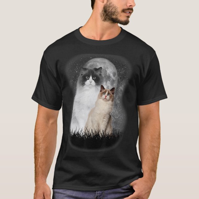 T-shirt Chat Ragdoll mignon avec animal de chat Ragdoll Lu (Devant)