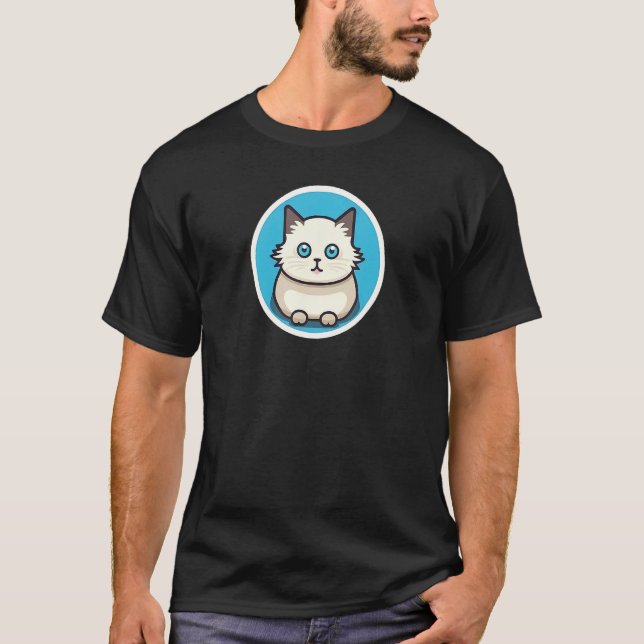 T-shirt Chat Ragdoll Minimal, J'aime les chats (Devant)