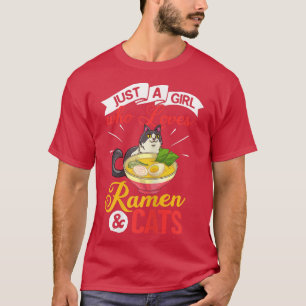 T-shirt Chat Ramen Bowl Poulet Noodle Soupe Japonaise170