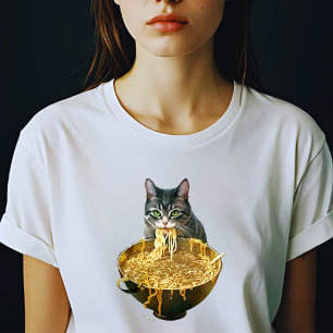 T-shirt Chat Ramen Délicieux - Animal Domestique Nouilles