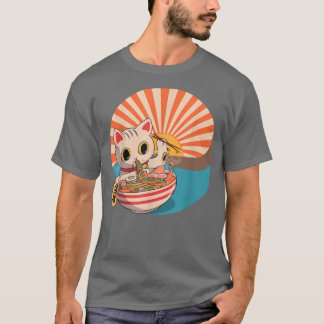 T-shirt Chat Ramen, japonais Kawaii mignon Anime T