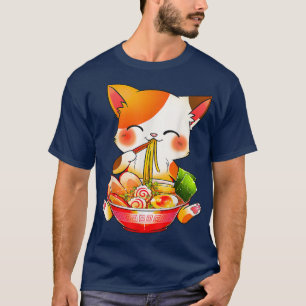 T-shirt Chat Ramen Neko Anime Kawaii Cadeaux Japonais De N