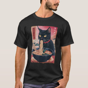 T-shirt Chat Ramen Noodle Japonais Kawaii Anime Ramen Chat