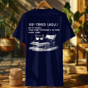 T-shirt Chat Refatigué - J'Ai Été Fatigué Hier Et Encore A