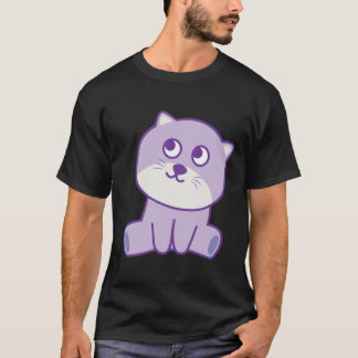 T-shirt chat regardant le ciel