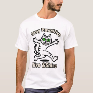 T-shirt Chat Restez Pawsitive