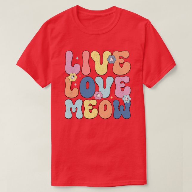 T-shirt Chat rétro 5 (Design devant)