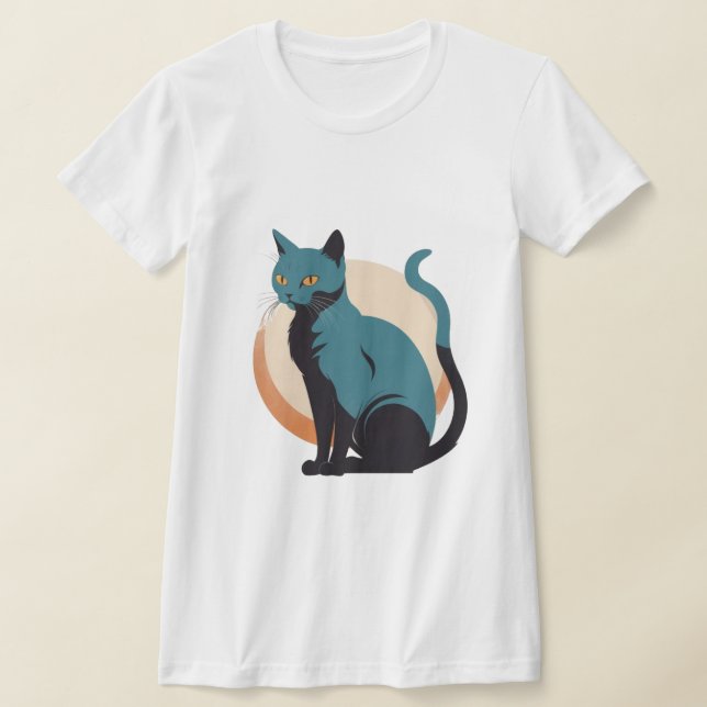 T-shirt Chat Rétro Cool (Poser)