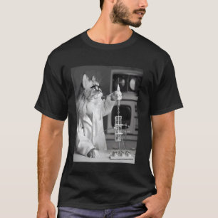 T-shirt Chat Rétro Science - STEM - Laboratoire de Chat Cu