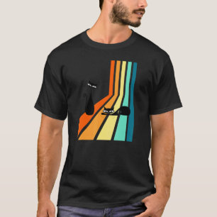 T-shirt Chat Rétro sur un Fond des Années 1970