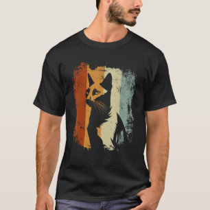 T-shirt Chat rétro vintage bleu russe