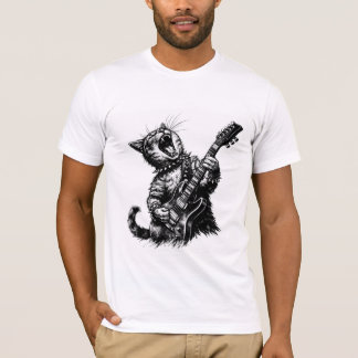 T-shirt Chat Rock n Roll