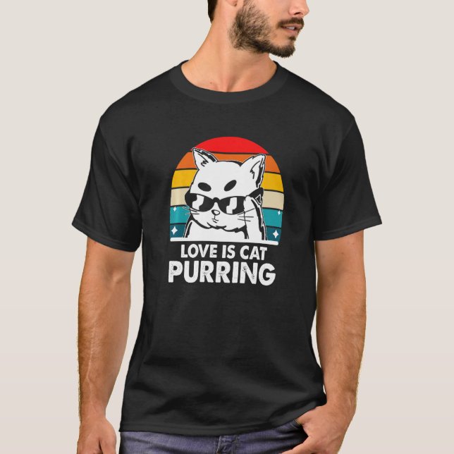 T-shirt Chat ronronnant positivité Chat Citation positive  (Devant)