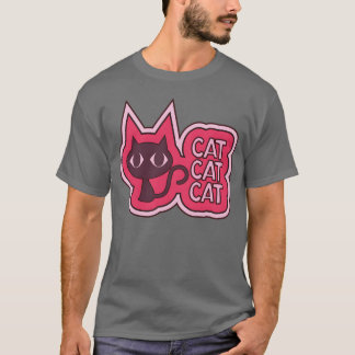 T-shirt Chat rose Gros Yeux Chat Kawaii Chat vintage