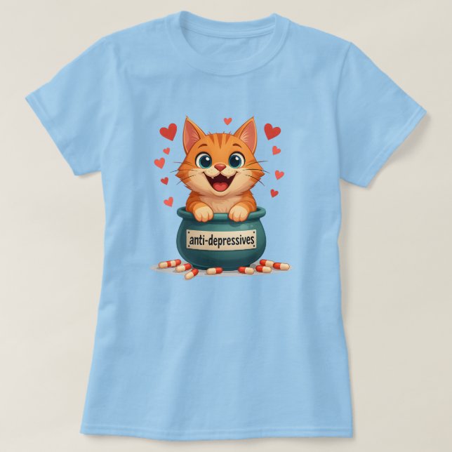 T-shirt Chat roux, chat de couleur rouge (Design devant)