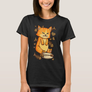 T-shirt Chat roux Kitty grassouillette Chaton mignon en co