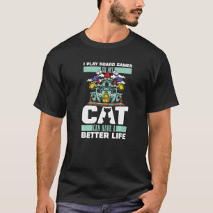 T-shirt Chat Rpg Fantastique Famille Joueur Dés Jeux Planc