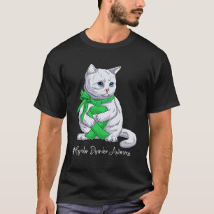 T-shirt Chat Ruban Vert Mois de Sensibilisation au Trouble