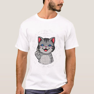 T-shirt Chat Rude Doigt D'honneur Miaou Signifie Non Art D
