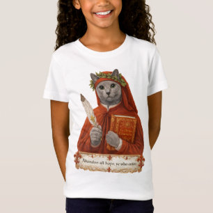 T-Shirt Chat Russe Bleu Dante Alighieri