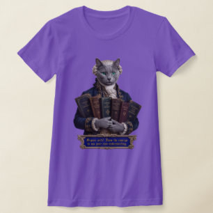 T-shirt Chat russe bleu Emmanuel Kant