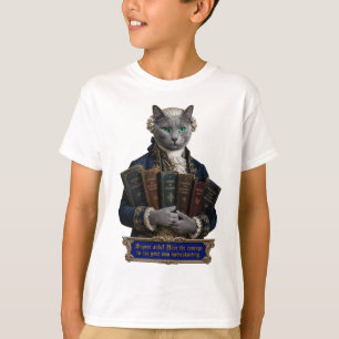 T-shirt Chat russe bleu Emmanuel Kant