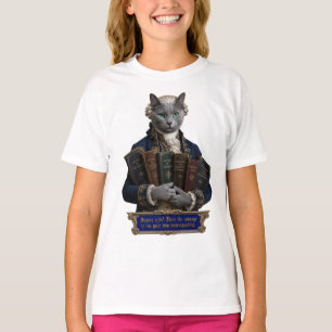 T-shirt Chat russe bleu Emmanuel Kant