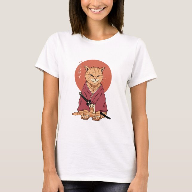 T-shirt Chat samouraï (Devant)