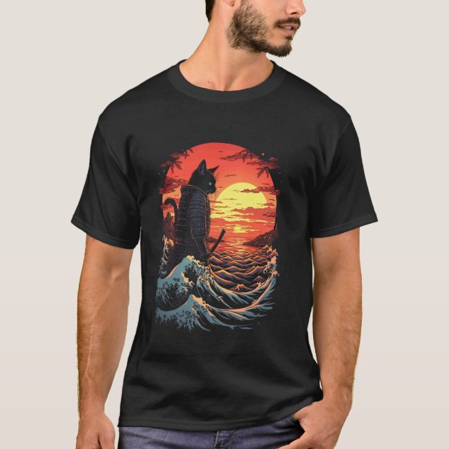 T-shirt Chat Samouraï (Devant)