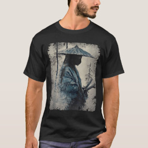 T-shirt Chat Samouraï Art Japonais Anime Hommes Femmes Enf